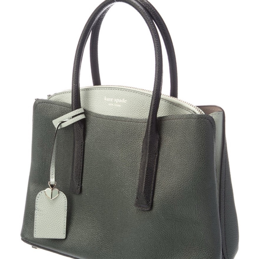 Kate Spade Two-Tone Green and Black Tote - Picture 2 of 15